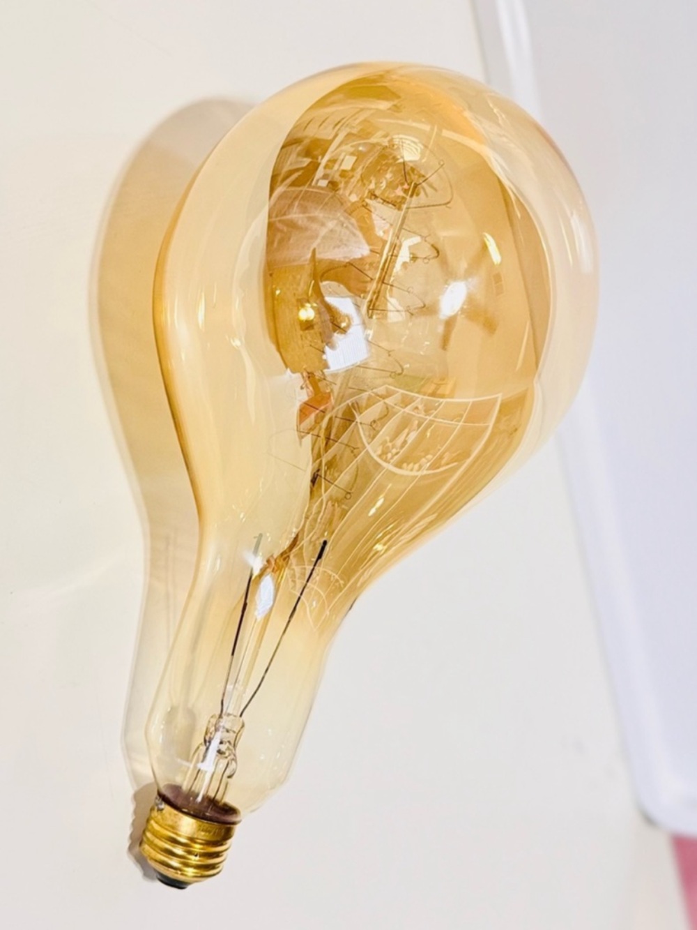 Oversized 9” Filament Edison Bulb Warm Amber Glow Pendant Light Lightbulb